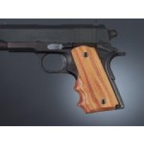 1911 Officers Model Tulipwood With Finger Grooves Checkered