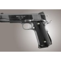 1911 Govt. Aluminum Magrip Kit - Checkered Arched Brushed Gloss Black