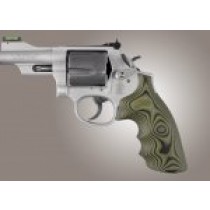 S&W K&L Frame Round Butt Conversion Finger Grooves Smooth G10 - G-Mascus Green