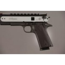 1911 Govt. Model 3/16 Thin Checkered Aluminum - Matte Black Anodized