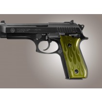 Taurus PT-99 PT-92 PT-100 PT-101 Safety Only Flames Aluminum - Green Anodize