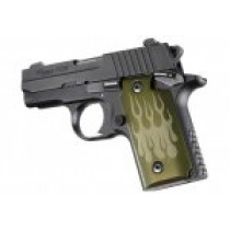 SIG Sauer P238 Flames Aluminum - Green Anodize
