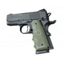 1911 Officers Model Rubber Grip with Finger Grooves OD Green