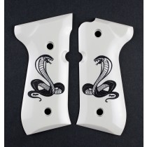 Beretta 92 Scrimshaw Ivory Polymer - Cobra Snake
