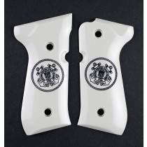 Beretta 92 Scrimshaw Ivory Polymer - Coast Guard