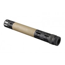 AR-15/M-16 Extended Length Free Float Forend with OverMolded Gripping area and Accessory Attachments Flat Dark Earth
