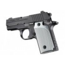 SIG Sauer P238 Checkered Aluminum - Brushed Gloss Clear Anodize

