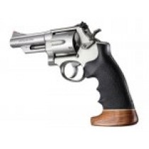 S&W N Square Butt Rubber Monogrip W/Wood Big Butt