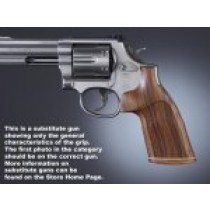 Dan Wesson Small Frame Pau Ferro No Finger Groove, Stripe/Cap, Checkered