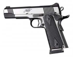1911 Govt. 3/16 Thin Piranha Grip Solid Black G10