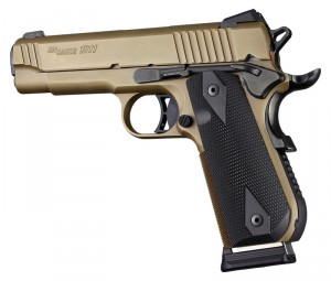 1911 Govt. Model Round Heel Checkered G10 - Solid Black