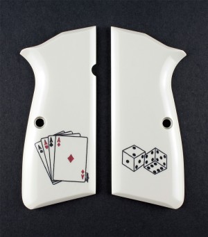 Browning Hi-Power Scrimshaw Ivory Polymer - Aces