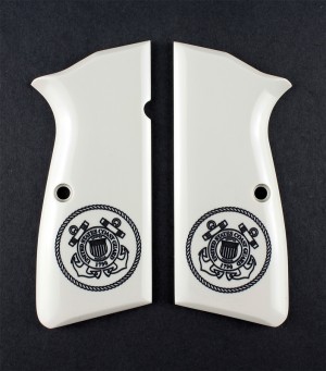 Browning Hi-Power Scrimshaw Ivory Polymer - Coast Guard