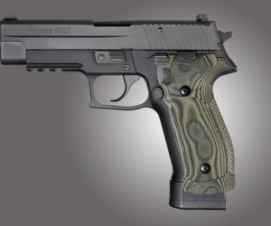 SIG Sauer P226 DA/SA Magrip Checkered G10 - G-Mascus Green
