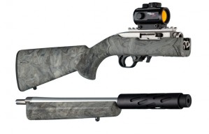 Ruger 10-22 Takedown Standard Barrel Ghillie Green Rubber OverMolded Stock 