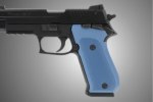 SIG Sauer P220 SAO American Checkered Aluminum - Matte Blue Anodize
