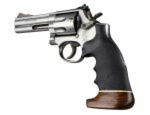 S&W K or L Rd. Butt Rubber Conversion style Monogrip W/Wood Big Butt