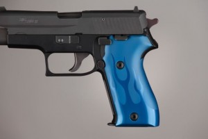 SIG Sauer P225 Flames Aluminum - Blue Anodize

