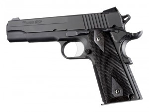 1911 Govt. Model Ebony Checkered Panels With Palm Swells