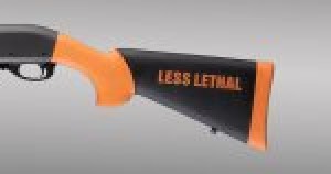 Remington 870 12 Gauge Less Lethal Orange OverMolded Shotgun Stock