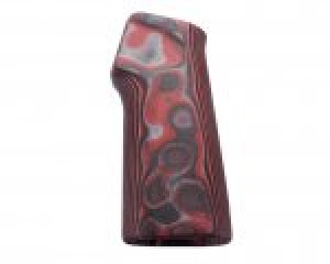 AR15 / M16 15 Degree Vertical No Finger Groove Smooth G10 - G-Mascus Red Lava