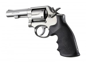 S&W K or L Frame Square Butt Rubber Monogrip Black