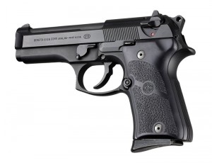Beretta 92 Compact Auto Rubber grip Panels Black