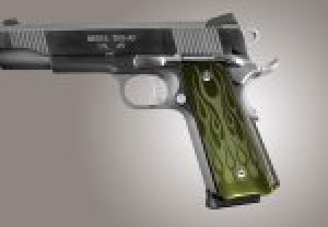 1911 Govt. Aluminum Magrip Kit - Flames Flat Mainspring Matte Green