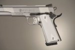 1911 Govt. Model Checkered Aluminum - Matte Clear Anodized