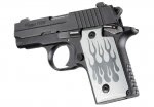 SIG Sauer P238 Flames Aluminum - Clear Anodize
