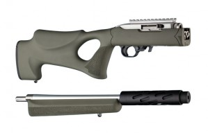 Ruger 10-22 Takedown Thumbhole Standard Barrel OD Green Rubber OverMolded Stock 