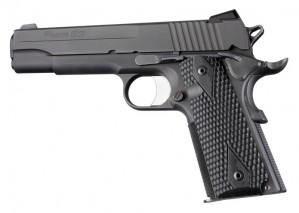 1911 Govt. Model Piranha Grip Solid Black G10