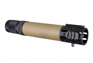 AR-15/M-16 Rifle Length Free Float Forend with OverMolded Gripping area and Accessory Attachments Flat Dark Earth