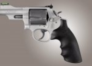 S&W K&L Frame Round Butt Conversion Finger Grooves Smooth G10 - Solid Black