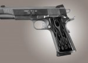 1911 Govt. Model S&A Mag Well Flames Aluminum - Black Anodized