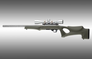 Ruger 10-22 Tactical Thumbhole Stock .920 Barrel Channel OD Green OverMolded Rubber