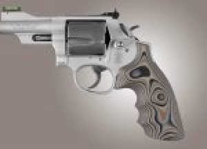 S&W K&L Frame Round Butt Conversion Finger Grooves Smooth G10 - G-Mascus Dark Earth