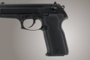 Beretta Cougar 8045 Checkered Aluminum - Matte Black Anodize