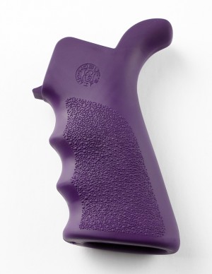 AR-15/M-16 Rubber Grip Beavertail with Finger Grooves Purple
