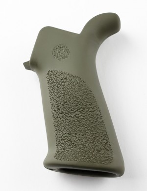AR-15/M-16 Rubber Grip Beavertail with No Finger Grooves OD Green