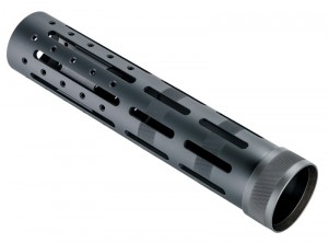AR-15/M-16 Knurled Aluminum 9.5" OAL 3 Gun Free Float Forend Extension with Accessory Attachments