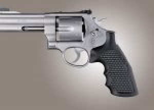 S&W N Frame Round Butt Conversion Finger Grooves Piranha Grip G10 - Solid Black