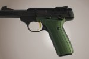 Browning BuckMark URX Checkered Aluminum - Matte Green Anodize