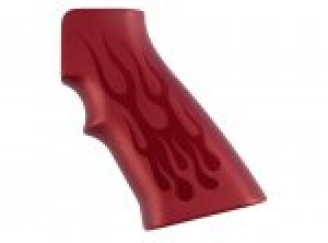 AR15 / M16 Flames Aluminum - Red Anodize
