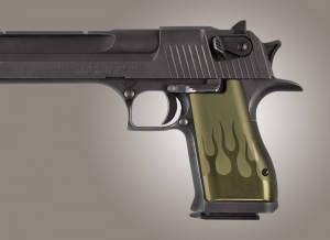 Desert Eagle Flames Aluminum - Green Anodized