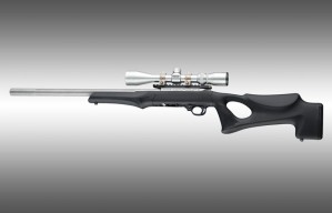 Ruger 10-22 Tactical Thumbhole Stock .920 Barrel Channel Black OverMolded Rubber