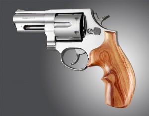 Taurus Med. & Lg. Rd. Butt Tulipwood Top Finger Groove