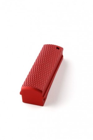 1911 Govt. Aluminum  Mainspring Housing Checkered Flat Matte Red