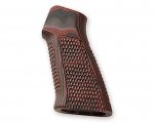AR15 / M16 No Finger Groove Piranha Grip G10 - G-Mascus Red Lava
