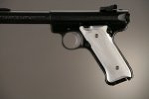 Ruger MK II / MK III Checkered Aluminum - Brushed Gloss Clear Anodize
